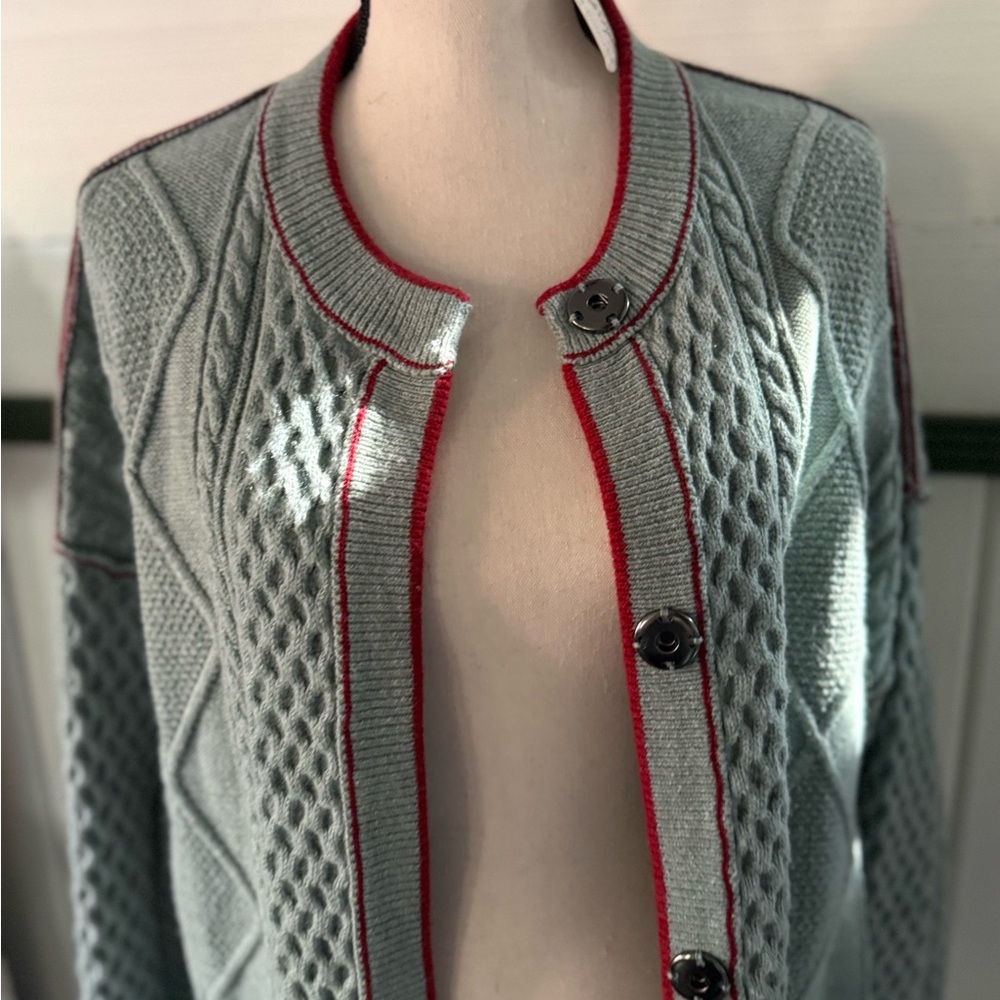 Free People we the free Tenessee Oversized Knit Cardigan in Seafoam green-NWT XS - Picture 6 of 10